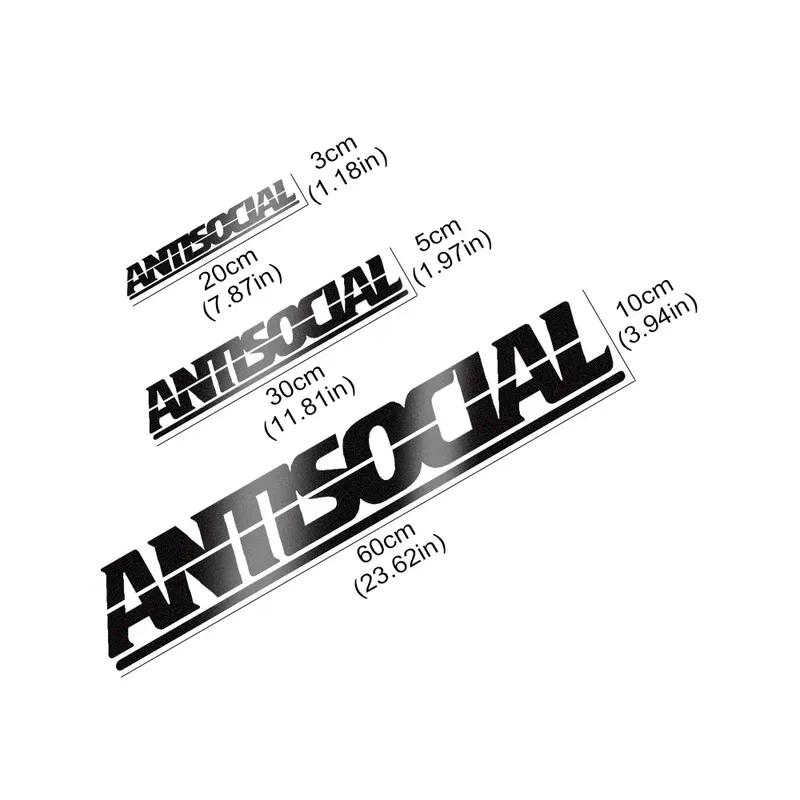Adesivi Riflettenti per Auto Antisociali per Lunotto Anteriore Auto Vetro Parabrezza Decorazioni in Vinile Fai da Te Raffreddamento Corse Carrozzeria Decorazione Impermeabile
