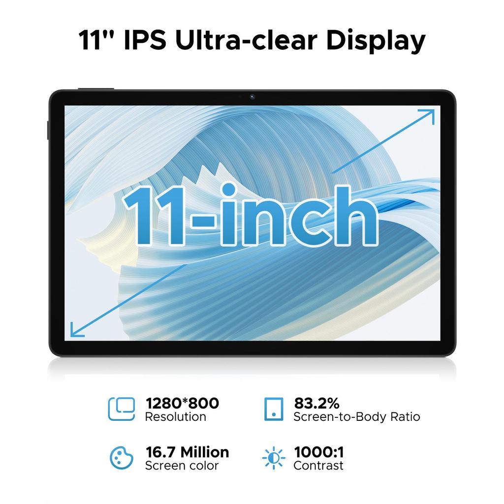 Tablet DOOGEE U11 11 Zoll Android 16 Tablet 16GB+128GB 8580mAh Tablet mit Tastatur und Stift Geeignet für Studium und Arbeit