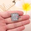 Trendy Alloy No Life Badge Brooch Geometric Design For Unisex Fashion Accessory