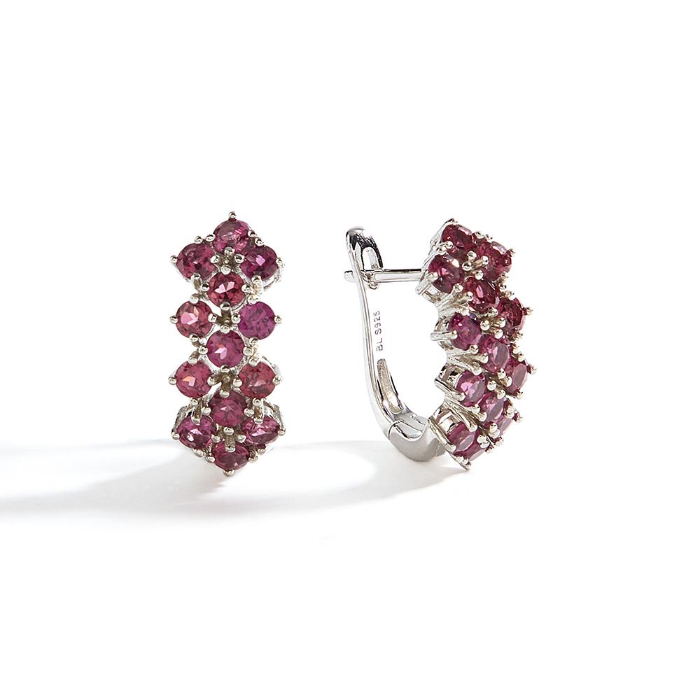 

Легкая роскошь Натуральный круглый 3,0 мм Родолит Гранат женские серьги-клипсы 925 стерлинговое серебро изысканные украшения для вечеринки, банкета M