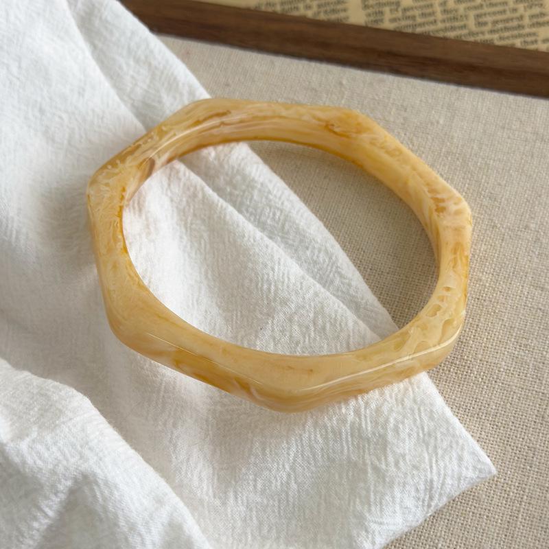 Винтажный акриловый ацетатный широкий круглый браслет для женщин