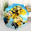 1PC Banana, Minions Pattern Automatic Folding Umbrella, Portable Collapsible Design, Casual Outdoor Accessory, For All Seasons, Christmas Birthday Fes