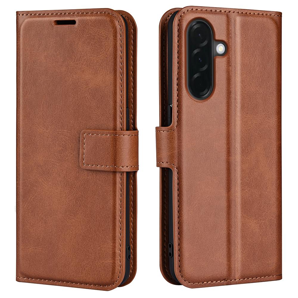 For Samsung Galaxy A37 5G Stand Case Anti-Scratch Calf Texture Leather Phone Cover