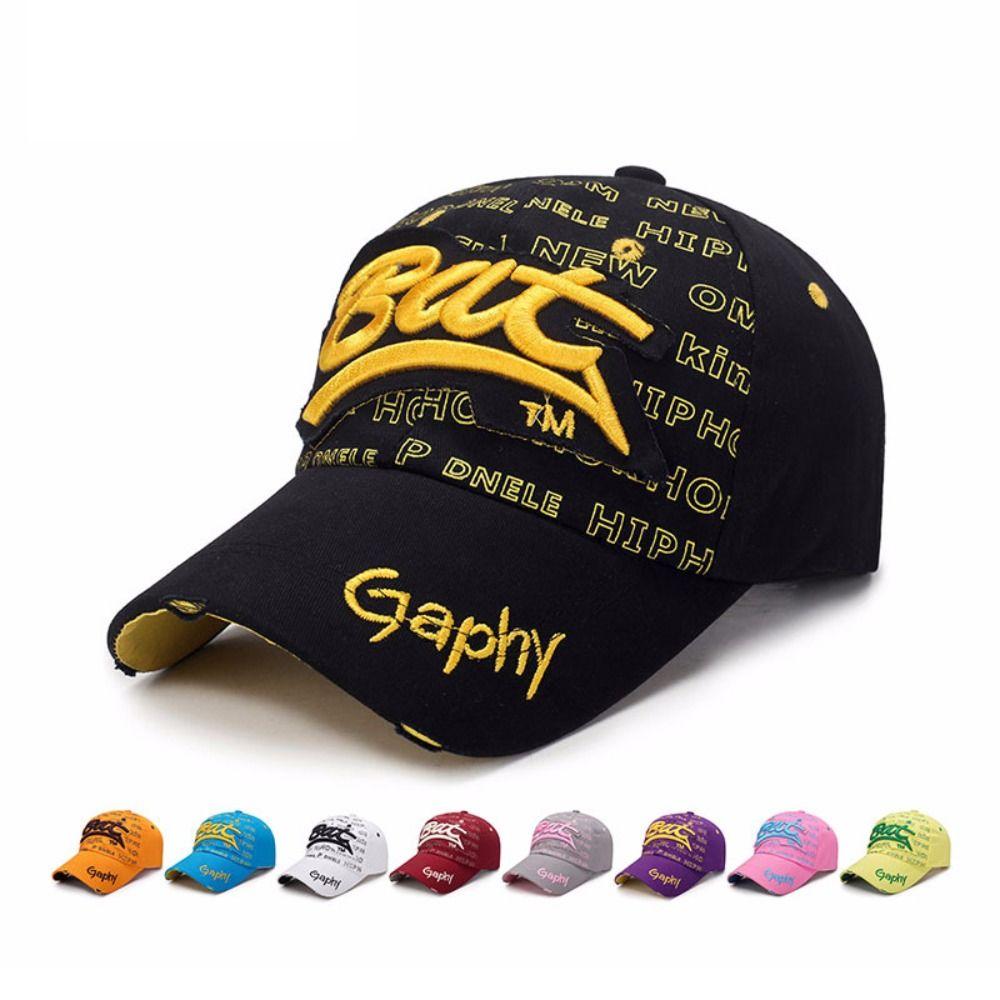 Adjustable Baseball Hats Hip-hop Peaked Cap Versatile BAT Embroidery Hats  Man Women Outdoor Sports