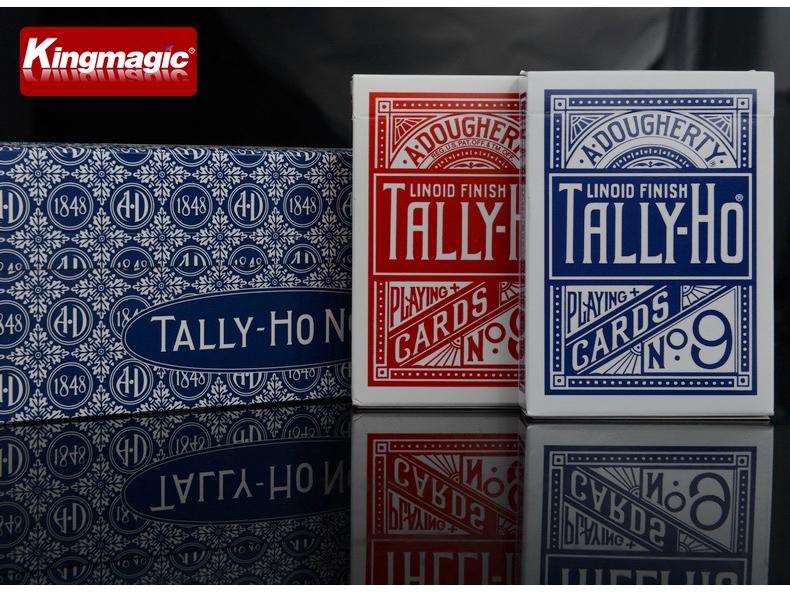 Jeu de cartes original Tally-Ho No.9 - Designs Dos Éventail & Dos Cercle pour la Magie & les Flourishes