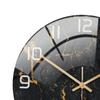 Clock Non Ticking, Marble Texture Round Frameless Wall Clocks Decorative for Home kitchen Room