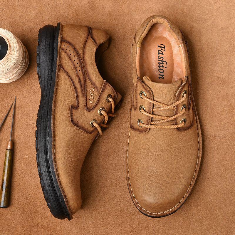 Skórzana ręcznie robiona męska odzież robocza z dużymi palcami