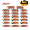 20PCS Amber 16LED Side Marker Lights 12-24V Clearance Lights Truck LED Lights Turn Signal Lamp Car Indicators Universal