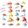 MNFT 72Pcs/Set Wet Dry Nymph Fly Fishing Lure Set Artificial Lnsect Bait Trout Fly Fishing Hooks Tackle With Waterproof Case Box