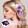 2Pcs Elegant Flower Tassel Hair Combs Japanese Style Wedding Bridal Hairpins Lightweight Headwear for Women Party Bridal Hair
