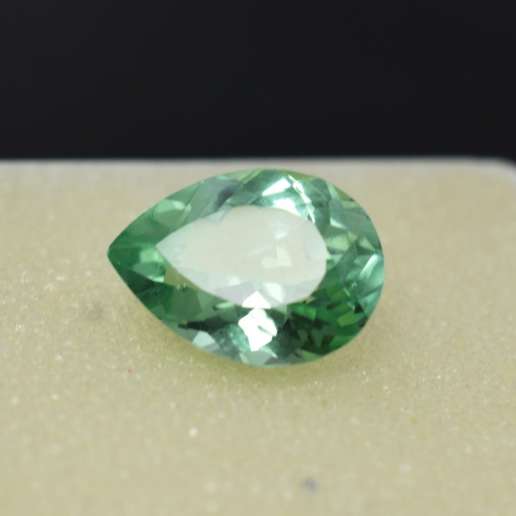 Natural Sapphire 7.35 Ct Bluish Green Pear Stunning Certified Loose Gemstone
