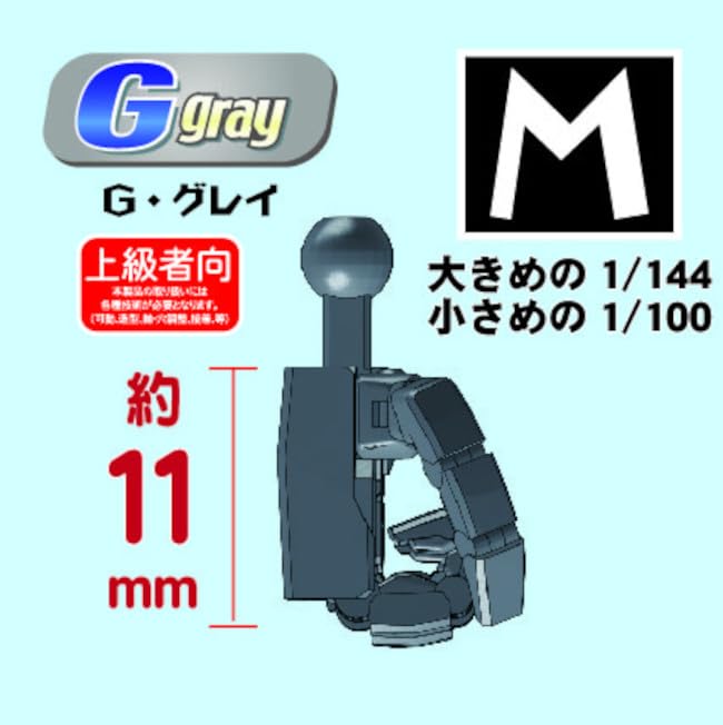 Hobby Base Premium Parts Collection Joint Technique EX Ultimate Horned Medium Gray Plastic Model Parts Ver.2.0 G. PPC-T120 (Robot)