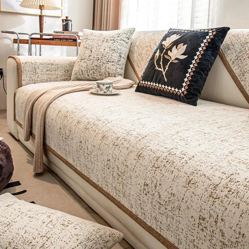 Nordic Chenille Sofa Cover Universal Non-Slip Couch Cover Towel Sofa Protective Mats for Living Room Decoration Sofas Cushion