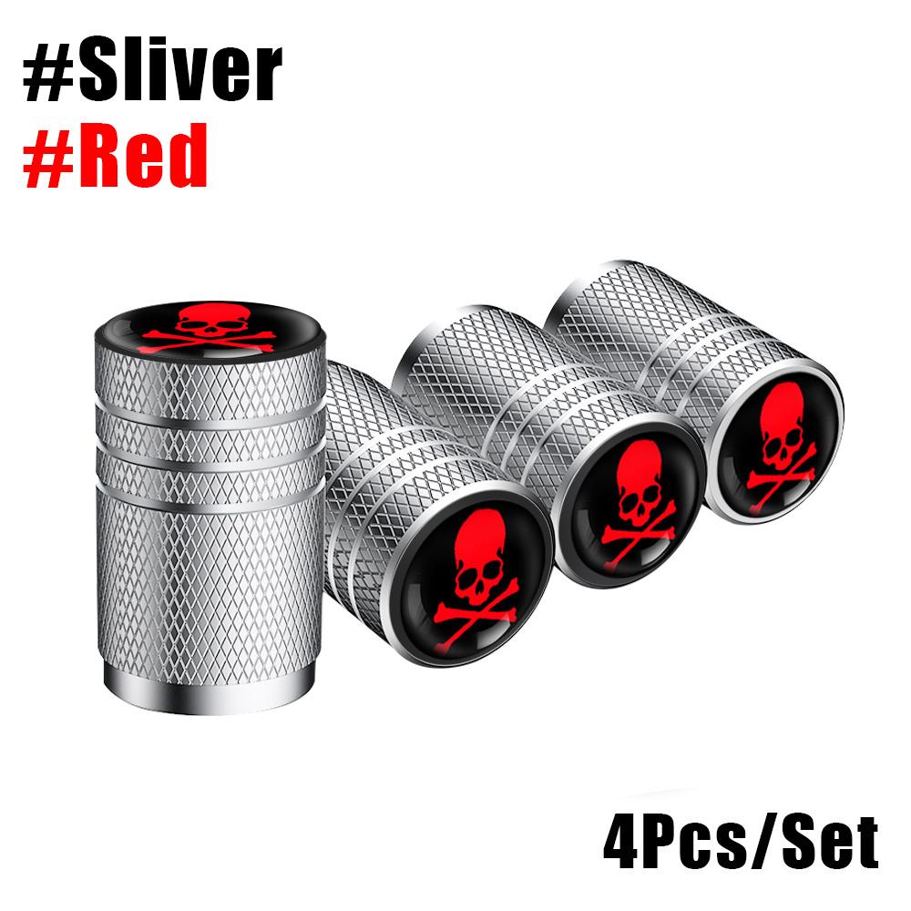 4Pcs/Lot Tire Stem Valve Caps Aluminum Car Dustproof Caps Tire Wheel Stem Air Valve Caps for Cars Bike Motorcycle Valve Stems 1