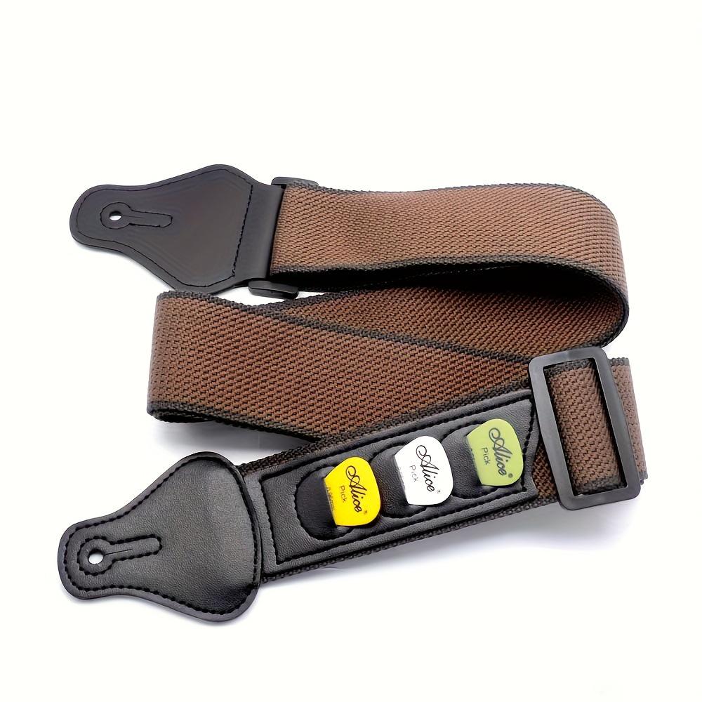 Nylon Electric Guitar Shoulder Strap with Storage - Universal Folk Instrument Accessory