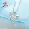 Pendientes Austrian Crystal Jewelry Sets For Women 925 Sterling Silver Pendant Necklace Earring Wedding Bridal Jewelry Set