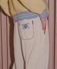 RONRON Stitch Corduroy Track Pants Ivory
