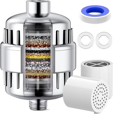 Filtro per doccia 20 stadi Filtro per doccia per cartucce di acqua dura Addolcitore d'acqua Filtro per doccia ad alta pressione Rimuovi cloro Fluoruro