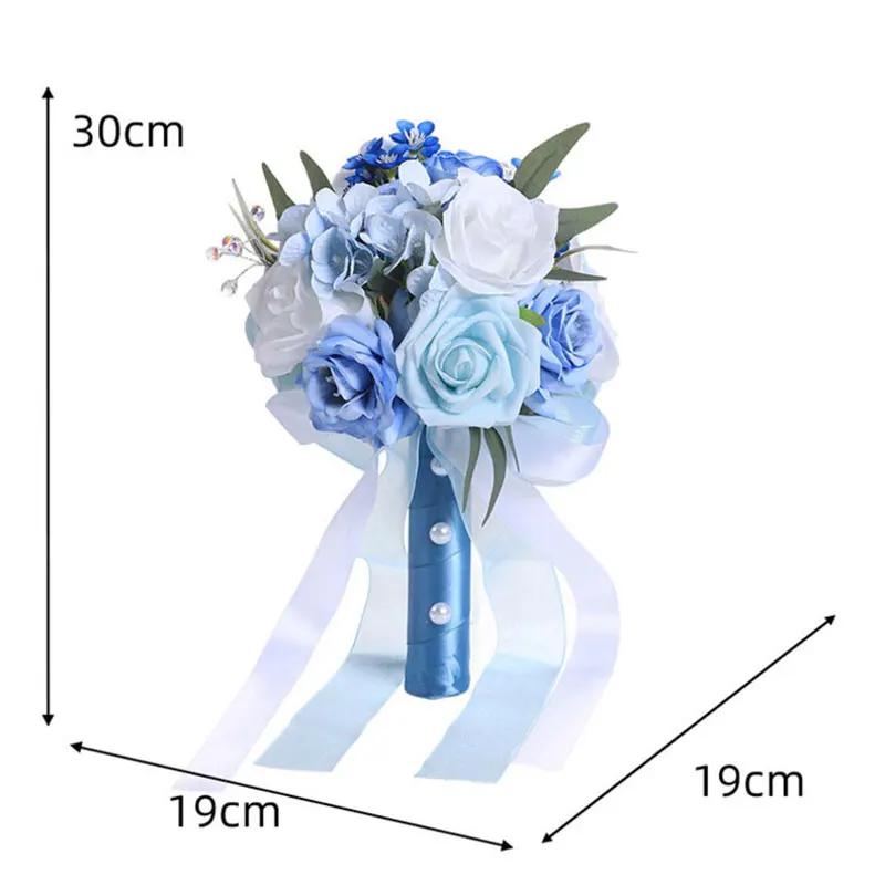 Wedding Handheld Silk Flower Arrangement with Realistic Simulation for Wedding Decoration and Photography Purposes