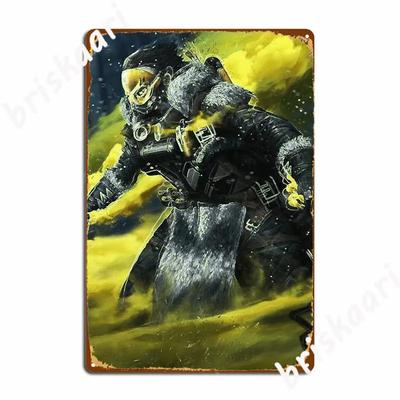 Apex Legends Caustic Poison Metal Signs Customize Pub Garage Cinema Garage Plaques Tin Sign Posters