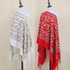Embroidery Scarf Shawl Imitation Cashmere Woman  Designer Hand Embroidery Cape Thickening Keep Warm Winter Wrap