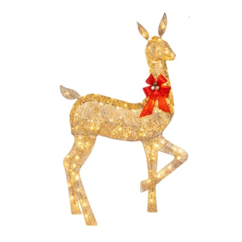LED Gardening Decoration Christmas Reindeer Ornaments Light-Up Figure Stake