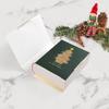 WTEMPO Christmas Gift Boxes Mini Gifts Packaging Boxes DIY Foldable Christmas Series Pattern Printed Paper Boxes Book Shaped Design Decorative Boxes