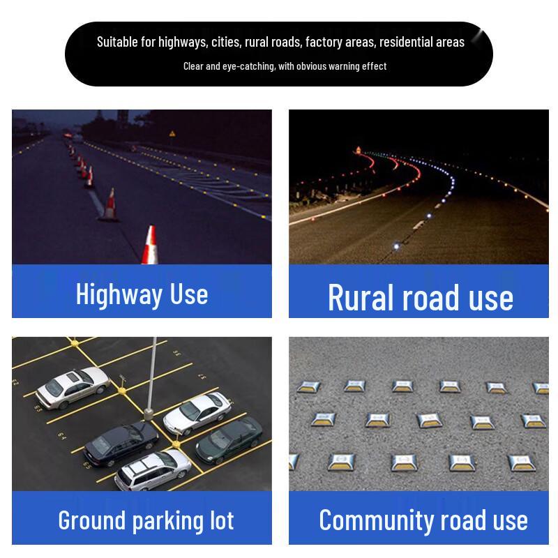 Solar Powered Flashing Road Stud Warning Light