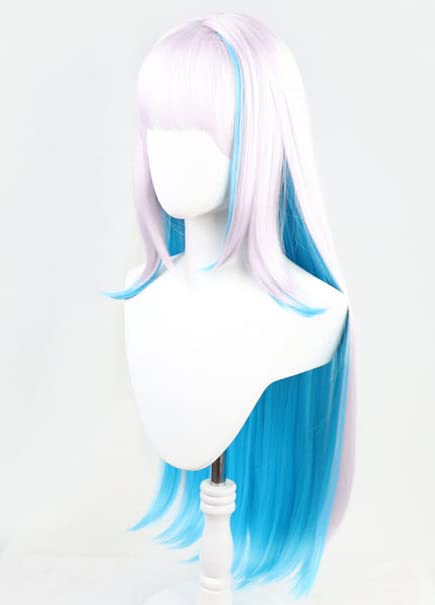Lize Helesta Cosplay Wig, Heat-Resistant Purple/Blue Wig, Perfect for Halloween, Events, Photoshoots, and Festivals (A)