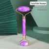 Heart-Shaped Rose Quartz Dual Roller & Massage Board Set - Non-Jade White Facial Tool