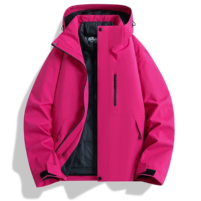 3-in-1 Winter Hiking Jacket With Removable Down Liner Graphene Insulation Waterproof Windproof Outdoor Sport Coat