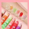 6 Colors Strawberry Fruit Lip Gloss Lip Balm Lip Oil Hydrating Moisturizing Mirror Liquid Lipstick Color Changing Lip Glaze