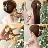 2024 Large Love Heart Claw Hair Clip - Women's Stylish Color Block Shark Clip for Updo