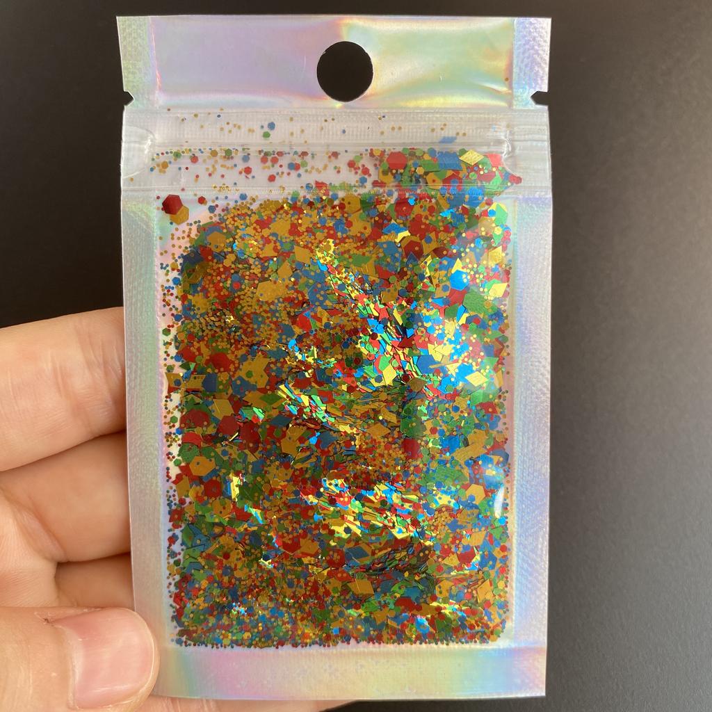Bulk Metallic Polyester Glitter Loose Chunky Glitter Mix