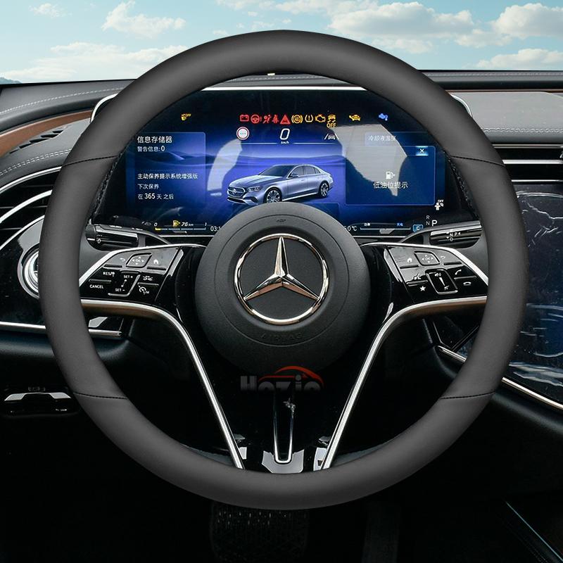 Skórzana Pokrowiec na Kierownicę Samochodową do Mercedes Benz C220 GLC W447 W124 W203 W204 W205 W218 W245 W166 W212 W210 W221 Akcesoria mo00