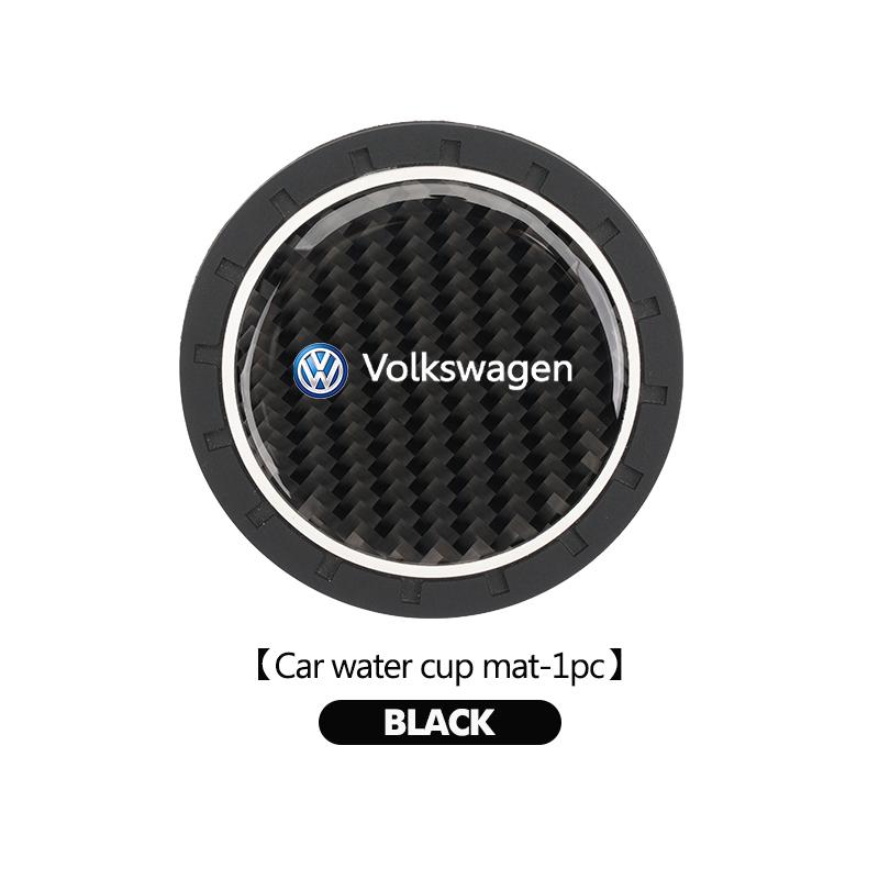 BAG1 2pcs Car Water Coaster Cup Pads Non-Slip Mats Accessories For Volkswagen VW Polo Jetta Sagitar Magotan Passat B5 B6 B7 CC Tiguan