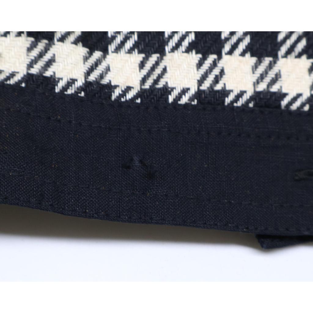 Chanel Houndstooth Vintage Short Double Jacket 9 Black WhiteUsed