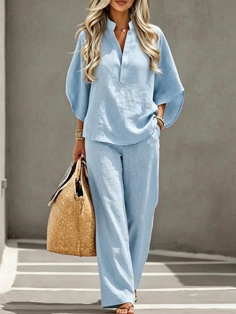 Neues Damen-Shirt-Set 1116 Lässiger Urbaner Anzug Damenbekleidung