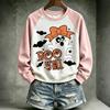 Damen Halloween Pullover Sweatshirt mit Aufdruck und süßem Design für die Feiertage