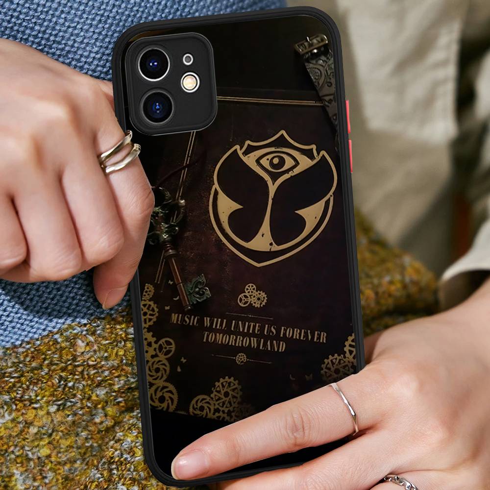 T-tomorrowland Logo For iPhone Air 16 15 14 Plus 13 12 11 Pro Max Matte Cover Jelly Shockproof Phone Case