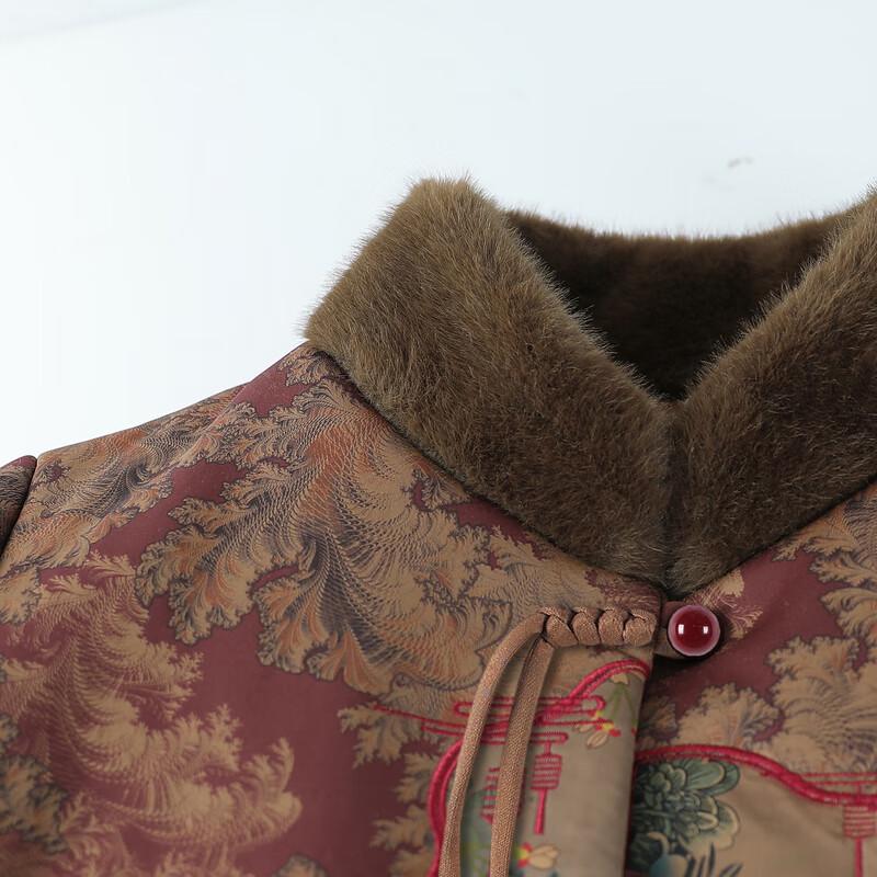 Yalu Women's Chinese Style Plus Velvet Winter Cotton Coat