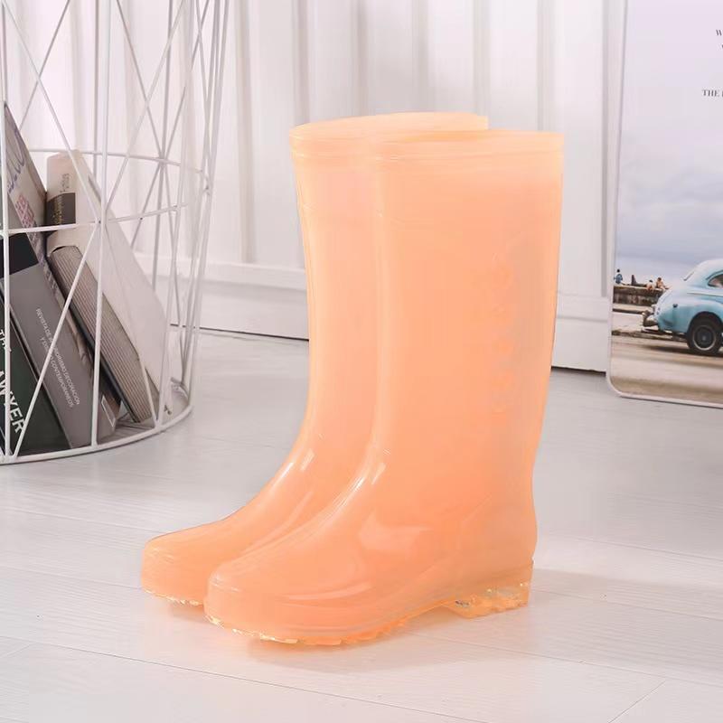 2025 Hot Fashion Women's Candy Color Work Rain Boots Waterproof, Non-slip, Wear Resistant Wellington Rain Boots Wholesale