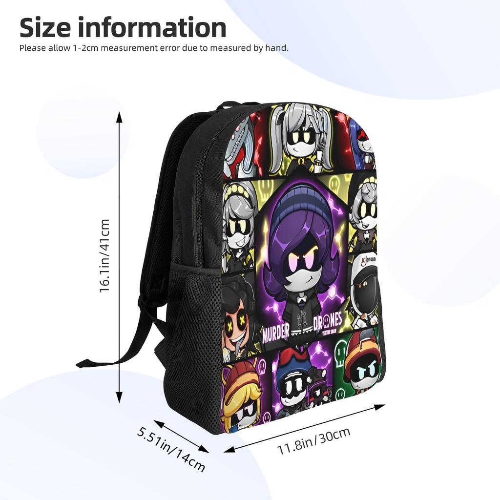 Murder Drones Backpack Student Anime Breathable Backpacks Polyester Leisure High School Bags University High Quality Rucksack