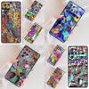 Coque de téléphone portable Ins Colorée Graffiti Arc-en-ciel pour Samsung Galaxy S26 Ultra S25 S24 S23 S22 S21 S20 Note10 Cover