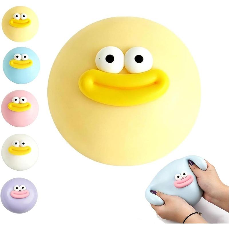 Smushers Face Squishy, smushers Squishy with Interchangeable Faces, Soft Slow Rebound Sensory Squeeze Balls for Adults Soft Squeeze Toy Relief (Pink)