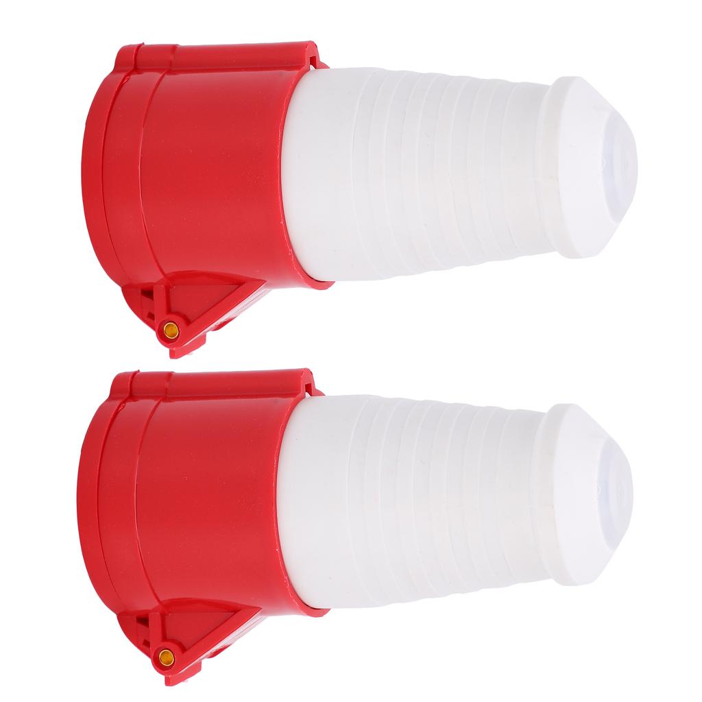 2 pçs Plugue Industrial 4 Pinos 380415V 32A 3P+T IP67 À Prova D'água para Agricultura Aeroporto Ferrovia