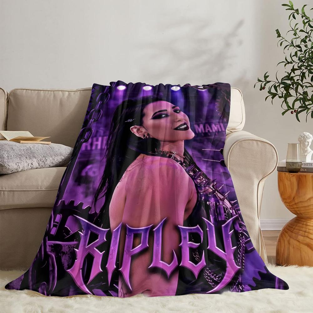 R-rhea Ripley Throw Soft Flannel Throw Summer Blanket Lightweight Cozy Nap Blanket for Sofa Bed Travel