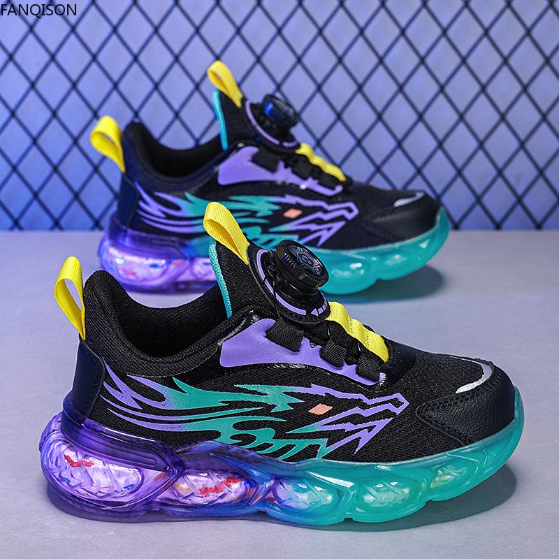 Весенне-осенняя детская дышащая сетчатая детская спортивная повседневная обувь — фото 10