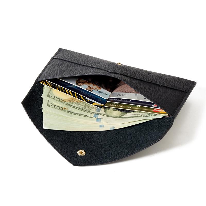 Genuine Leather Women's Thin Envelope Clutch & Phone Holder