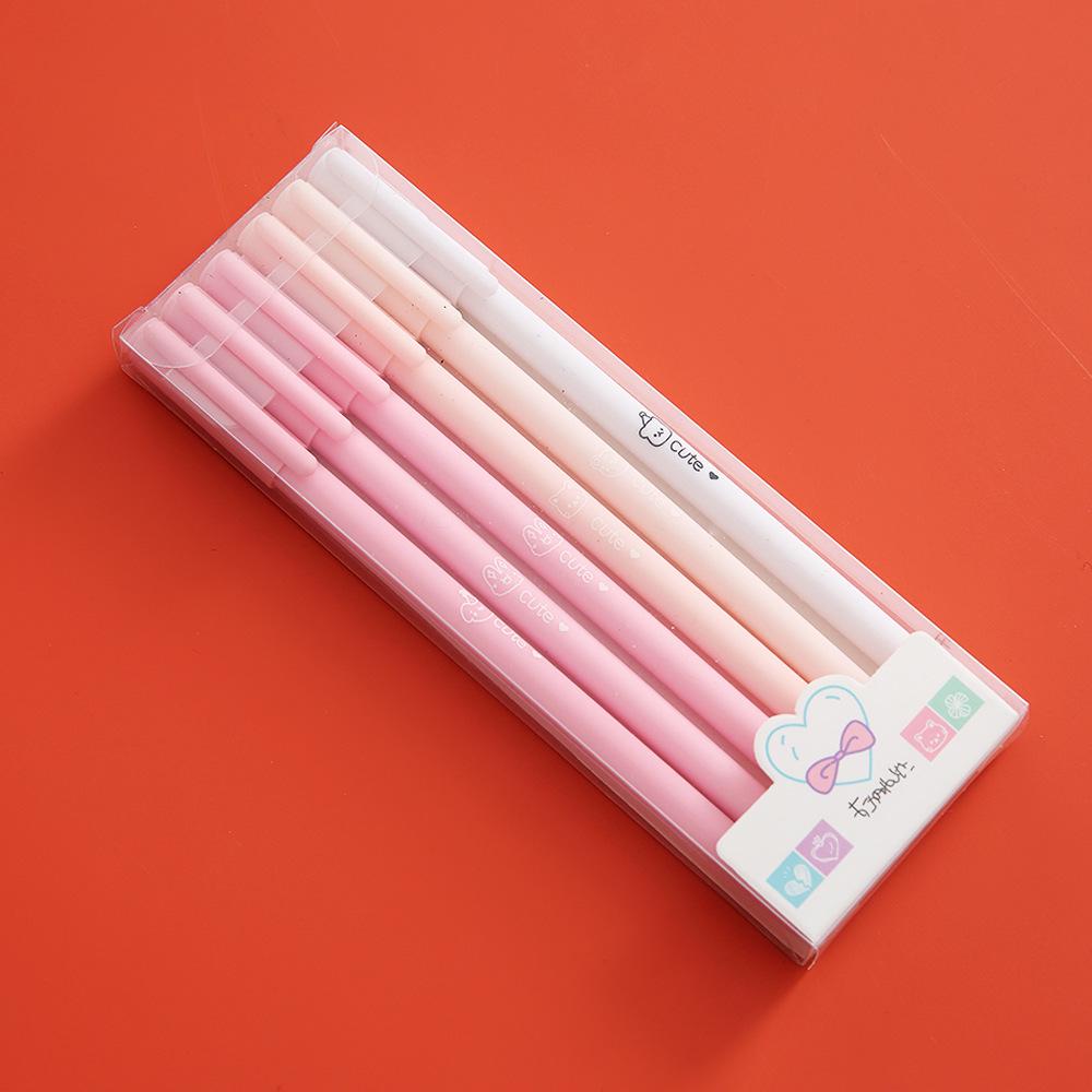 

Набор гелевых ручек в цветах Моранди - 6 черных ручек для студентов 0.5mm